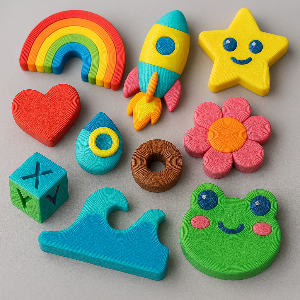 Multi colored 3d prints